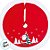 Saia Para Árvore de Natal Redonda - Vermelho com Papai Noel - 90cm - 1 unidade - Cromus - Rizzo - Imagem 2