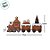 Trem Decorativo de Natal - Marrom e Branco - 8,5x17x5cm - 1 unidade - Cromus - Rizzo - Imagem 3