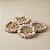 Porta Copo de Fibra Natural com Conchas - 10x2cm - 4 unidades - Cromus - Rizzo - Imagem 1