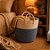 Cesto Organizardor Decorativo Poliester - Azul - 28x33cm - 1 unidade - Rizzo - Imagem 1