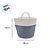 Cesto Organizardor Decorativo Poliester - Azul - 28x33cm - 1 unidade - Rizzo - Imagem 2