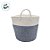 Cesto Organizardor Decorativo Poliester - Azul - 28x33cm - 1 unidade - Rizzo - Imagem 3