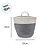 Cesto Organizardor Decorativo Poliester - Preto - 28x33cm - 1 unidade - Rizzo - Imagem 2
