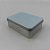 Lata de Metal Retangular - Prata - 12x9x4cm  - 1 unidade - Rizzo - Imagem 1