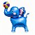 Balão Pet com Rodinha - Elefante Azul - 1 unidade - Rizzo - Imagem 2
