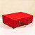 Caixa de Papel Rígido Retangular com Alça - Vermelho - P 24,5x17,5x8cm - 10 unidades - Cromus - Rizzo - Imagem 1
