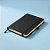 Mini Caderno Capa Dura e Folhas Amarelas- Preto - 14x9cm - 1 unidade - Rizzo - Imagem 1