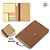 Mini Caderno Capa Mole com Sticky Notes - Marrom - 14,3x10cm - 1 unidade - Rizzo - Imagem 3