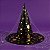 Chapéu de Bruxa Preto com Estrelas Douradas - 38x34cm - 1 unidade - Rizzo - Imagem 1