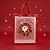 Sacola Transparente Fosca Com Alça De Fibra Vermelha - Papai Noel e Guirlanda - 25x20x7cm - 1 unidade - Rizzo - Imagem 1
