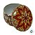 Lata De Metal Estampa De Mandala - Laranja e Vermelho - 7x7x4cm - 130ml - 1 unidade - Rizzo - Imagem 3