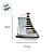 Enfeite Decorativo de Madeira - Barco Ornamental Modelo  - 14x12cm - 1 unidade - Rizzo - Imagem 2
