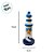 Enfeite Decorativo de Madeira - Farol Peixe 15x6cm - 1 unidade - Rizzo - Imagem 2