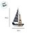Enfeite Decorativo de Madeira - Barco Ornamental com Estrela - 21x30cm - 1 unidade - Rizzo - Imagem 2