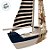Enfeite Decorativo de Madeira - Barco Ornamental com Estrela - 21x30cm - 1 unidade - Rizzo - Imagem 5