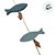 Enfeite Decorativo Para Pendurar - Pendente Nautico Estrela e Peixes - 70x12cm - 1 unidade - Rizzo - Imagem 4