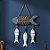 Enfeite Decorativo Para Pendurar - Pendente Nautico de Peixes - 40x28cm - 1 unidade - Rizzo - Imagem 1