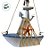 Enfeite Decorativo de Madeira - Barco Decorativo com Estrela do Mar e Âncora - 15x10cm - 1 unidade - Rizzo - Imagem 3