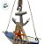 Enfeite Decorativo de Madeira - Barco Decorativo com Estrela do Mar e Âncora - 15x10cm - 1 unidade - Rizzo - Imagem 4