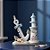 Enfeite Decorativo de Madeira - Âncora e Farol Náutico com Barco - 20x20cm - 1 unidade - Rizzo - Imagem 1