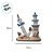 Enfeite Decorativo de Madeira - Âncora e Farol Náutico com Barco - 20x20cm - 1 unidade - Rizzo - Imagem 2