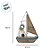 Enfeite Decorativo de Madeira - Barco com Timão - 30x21x7,5cm - 1 unidade - Rizzo - Imagem 2