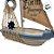 Enfeite Decorativo de Madeira - Barco com Timão - 30x21x7,5cm - 1 unidade - Rizzo - Imagem 5