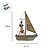 Enfeite Decorativo de Madeira - Modelo Barco com Estrela do Mar - 30x21x7,5cm - 1 unidade - Rizzo - Imagem 2