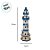 Enfeite Decorativo de Madeira - Modelo Farol - 37x12cm - 1 unidade - Rizzo - Imagem 2