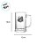 Caneca de Vidro de Cerveja - Santos com Placa de Metal - 420ml - 1 unidade - Allmix Presentes - Rizzo - Imagem 2