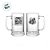 Caneca de Vidro de Cerveja - Santos com Placa de Metal - 420ml - 1 unidade - Allmix Presentes - Rizzo - Imagem 3