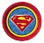 Prato Festa Superman 18cm - 8 Unidades - Festcolor - Rizzo - Imagem 1
