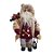 Papai Noel Decorativo Em Pé Com Presente - Bege e Vinho - 30cm - 1 unidade - Rizzo - Imagem 1