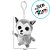 Lobo Branco com Cachecol Chaveiro de Pelúcia - 10cm - 1 unidade - Rizzo - Imagem 2