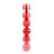 Bola de Natal em Tubo - Vermelho - 10cm  - 6 unidades - Cromus - Rizzo - Imagem 1