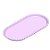 Bandeja Esfera Acrílica Durável Oval - Lilás Candy - 25x13cm - 1 unidade - Rizzo - Rizzo - Imagem 1