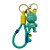 Chaveiro Coelho Metalizado - Verde Água e Amarelo  - 6cm - 1 unidade - Rizzo - Imagem 1