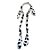 Tiara Orelha Coelho com Movimento - Branco e Preto - 55cm - 1 unidade - Rizzo - Imagem 1