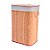 Cesto de Bambu Retangular com Dois Compartimentos e Forro - Canela - 52x32x60cm - 1 unidade - Rizzo - Imagem 1