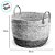 Cesto decorativo Elegance de Seagrass Natural e Cinza com alça - 24x24x19cm - 1 unidade - Rizzo - Imagem 2