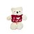 Urso de Pelúcia Blusa I Love You - Marrom - 28cm - 1 unidade - Rizzo - Imagem 2