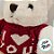 Urso de Pelúcia Blusa I Love You - Marrom - 28cm - 1 unidade - Rizzo - Imagem 3
