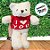 Urso de Pelúcia Blusa I Love You - Marrom - 28cm - 1 unidade - Rizzo - Imagem 4