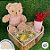 Urso de Pelúcia Marrom com Blusa de Lã - Rosa - 30cm - 1 unidade - Rizzo - Imagem 4
