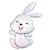 Balão de Festa Metalizado 44" 111cm - Bunny Pink - 1 unidade - Rizzo - Imagem 1