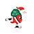 Balão de Festa Metalizado 45" 114cm - Skating Santa - 1 unidade - Rizzo - Imagem 1