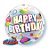 Balão de Festa Bubble 22" 55cm - Happy Birthday Cupcakes Coloridos - 1 unidade - Qualatex Outlet - Rizzo - Imagem 1