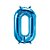 Balão de Festa Microfoil 16" 32cm - Número 0 Azul - 1 unidade - Qualatex Outlet - Rizzo - Imagem 1