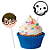 Bandeirinha para Docinho Festa Harry Potter Kids - 8 unidades - Festcolor - Rizzo Festas​ - Imagem 1
