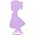 Decoração MDF Menina - Rosa -  01 Unidade - Mara Móveis - Rizzo - Imagem 1
